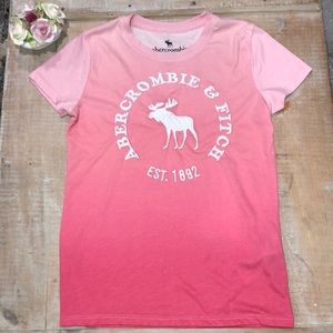 abercrombie girls ombré pink tee